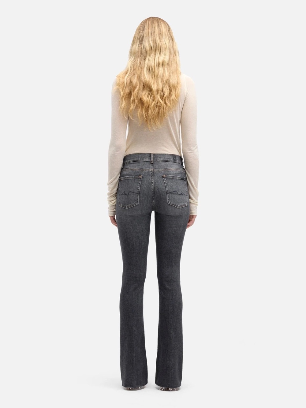 7 For All Mankind Bootcut Tailorless Raw Hem Jean in Illusion Rocker Size 31